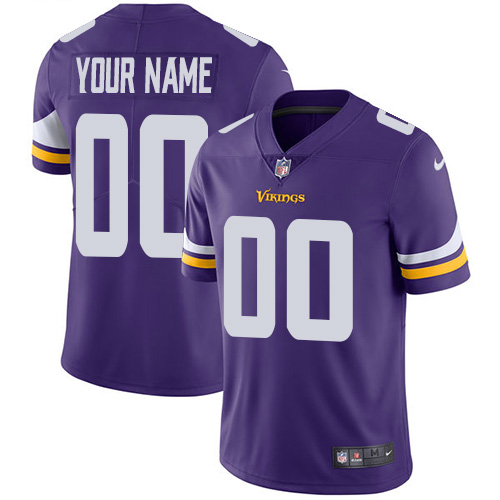 Men's Minnesota Vikings ACTIVE PLAYER Custom Purple Vapor Untouchable Limited Stitched NFL Jersey